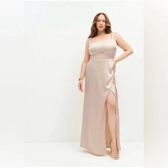 NWT Reformation Isolene Satin Dress Plus Sz 22 Bridesmaid Wedding Formal - Picture 2 of 6